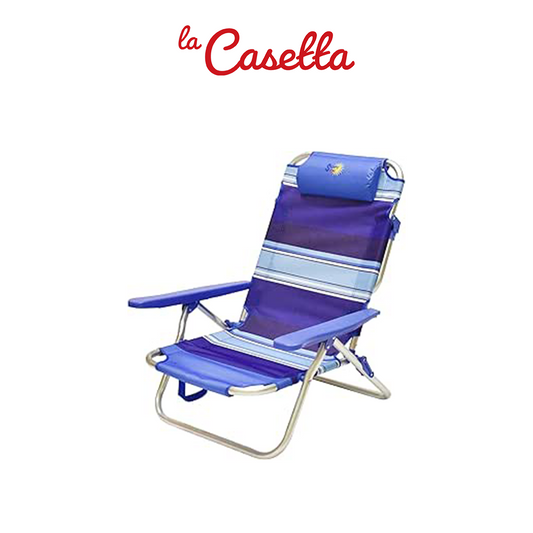SUNNY STAR SPIAGGINA MARE PARIGI 53x62x77cm STRUTTURA IN ALLUMINIO BLU
