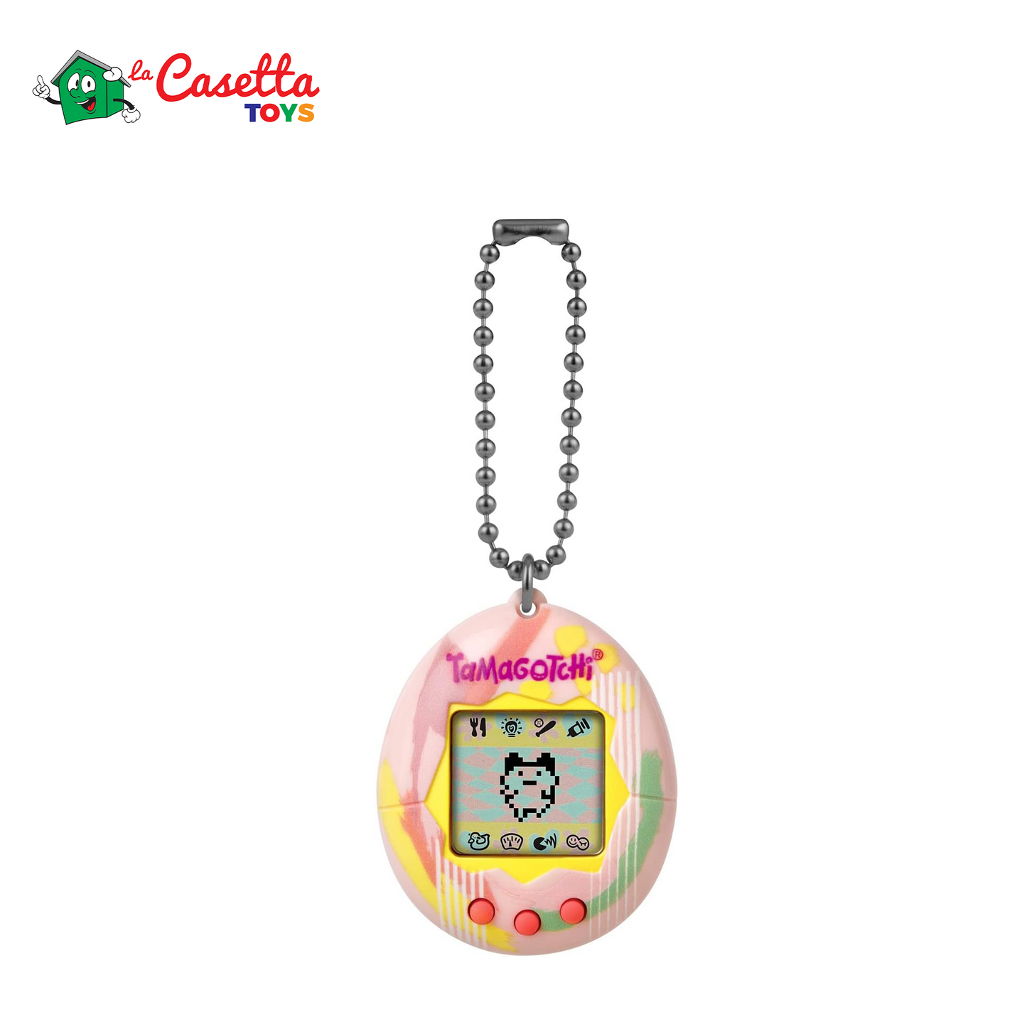 Bandai Tamagotchi, Tamagotchi original, Art Style, Animale elettronico virtuale con schermo, 3 pulsanti e giochi, 42883