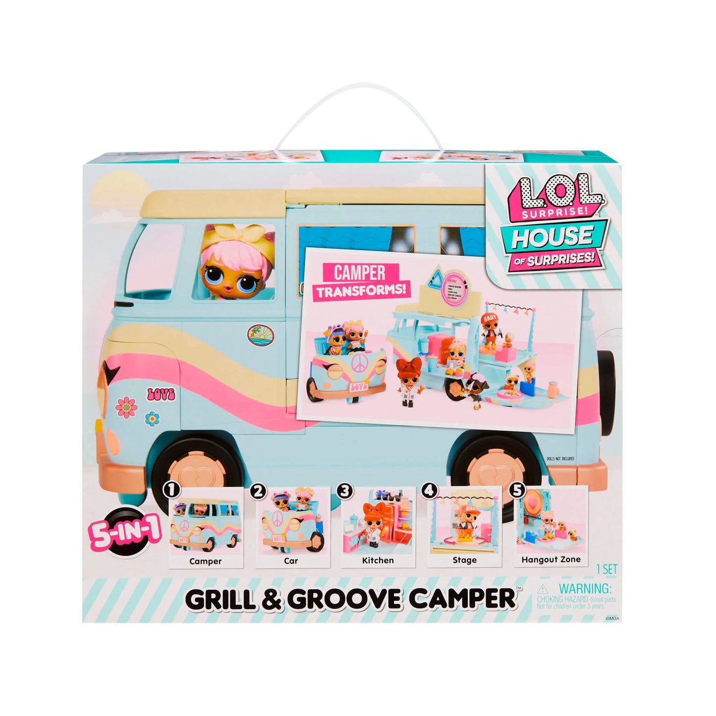 L.O.L SURPRISE! HOUSE OF SURPRISES! GRILL & GROOVE CAMPER
