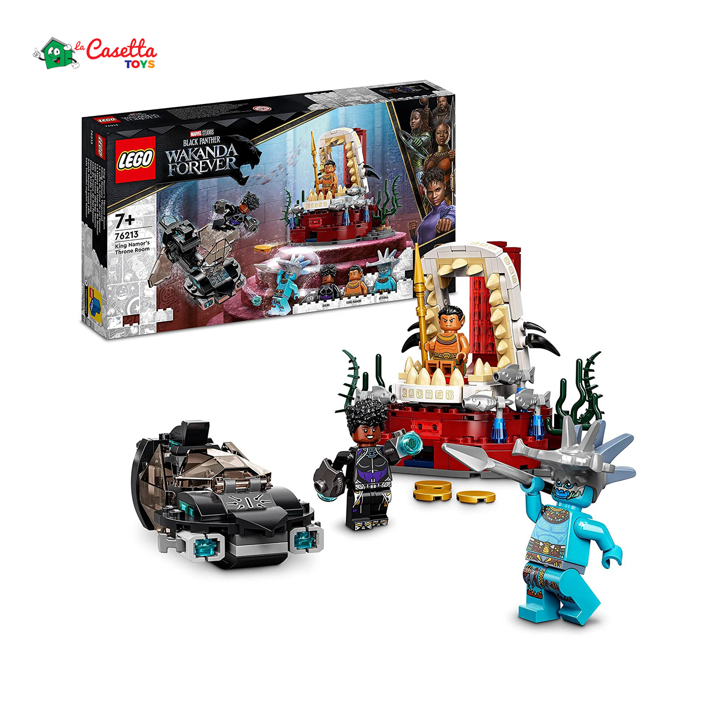 LEGO 76213 Marvel la Stanza del Trono di Re Namor, Set dal Film Black Panther