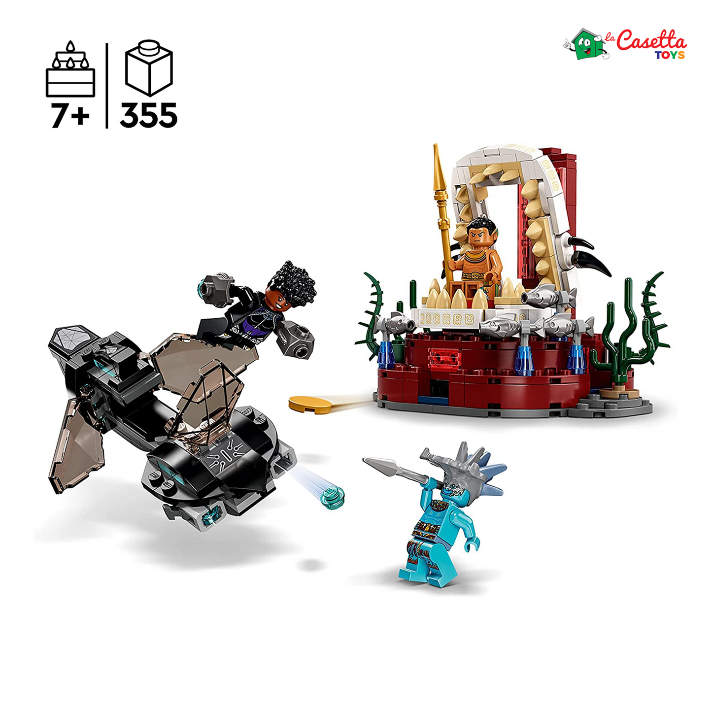 LEGO 76213 Marvel la Stanza del Trono di Re Namor, Set dal Film Black Panther