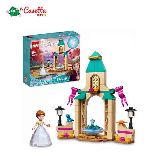 LEGO 43198 Disney Il Cortile del Castello di Anna, Giocattolo con Principessa Frozen 2, Collezione Abito Diamante
