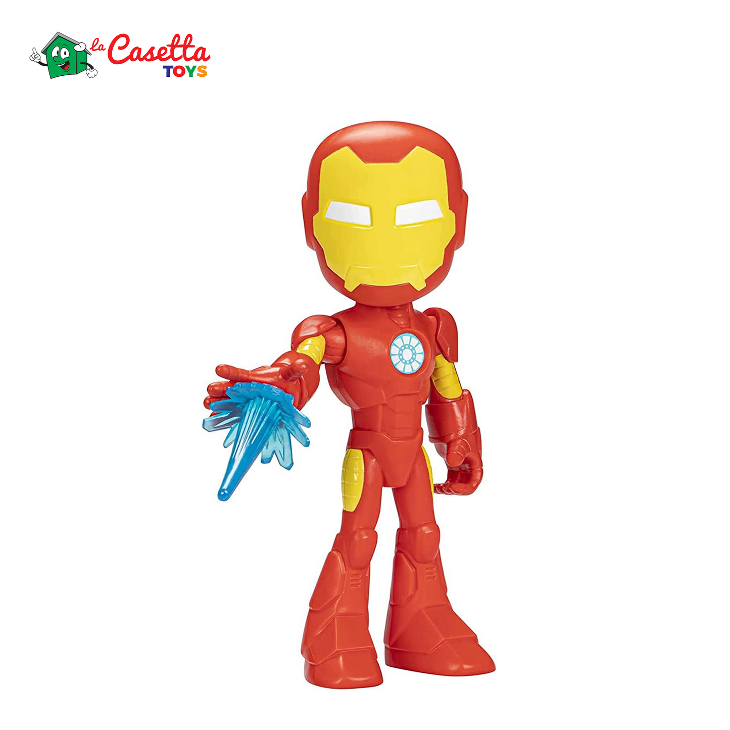 Hasbro Marvel Spidey e i Suoi Fantastici Amici, Mega Iron Man, Action Figure Giocattolo Super Hero per età prescolare, per Bambini e Bambine dai 3 Anni in su