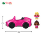 Cabrio di Barbie da Fisher-Price Little People - Veicolo a spinta con suoni e 2 personaggi, giocattolo per bambini tra 1 e 5 anni, HJN53