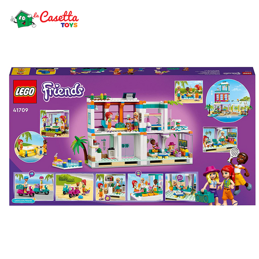 LEGO 41709 Friends Casa delle Vacanze sulla Spiaggia, con Piscina, Mini Bamboline Mia e Accessori, Costruzioni per Bambini dai 7 Anni in su