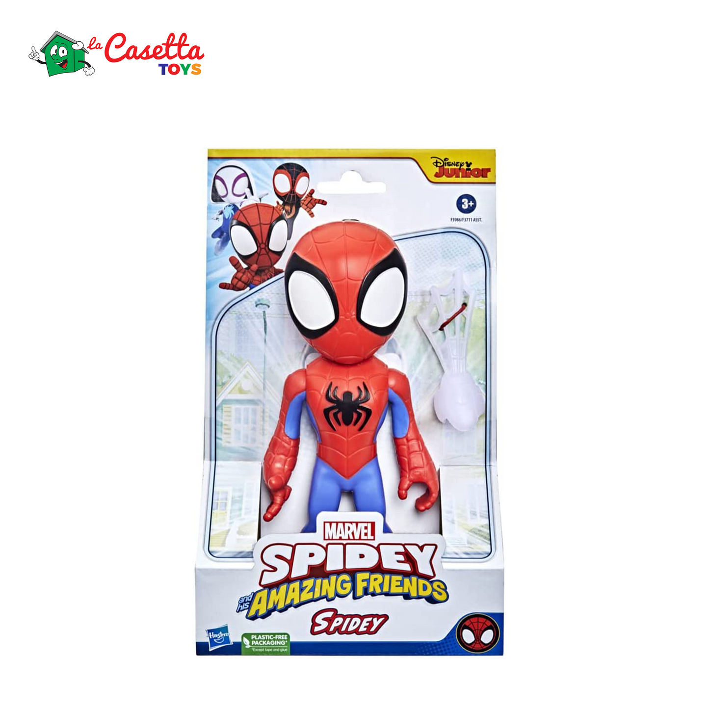 Hasbro Marvel - Other_Toys, Spidey e I Suoi Fantastici Amici - Supersized Spidey, Action Figure da 22,5 cm, Giocattolo per età prescolare, per Bambini dai 3 Anni in su, Multicolore