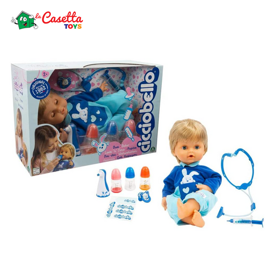 icciobello - Bua, la Bambola che Reagisce alle Cure della Bambina, con Accessori Interattivi e Infinite Combinazioni di Gioco, per Bambine a Partire dai 2 Anni, CCB69000