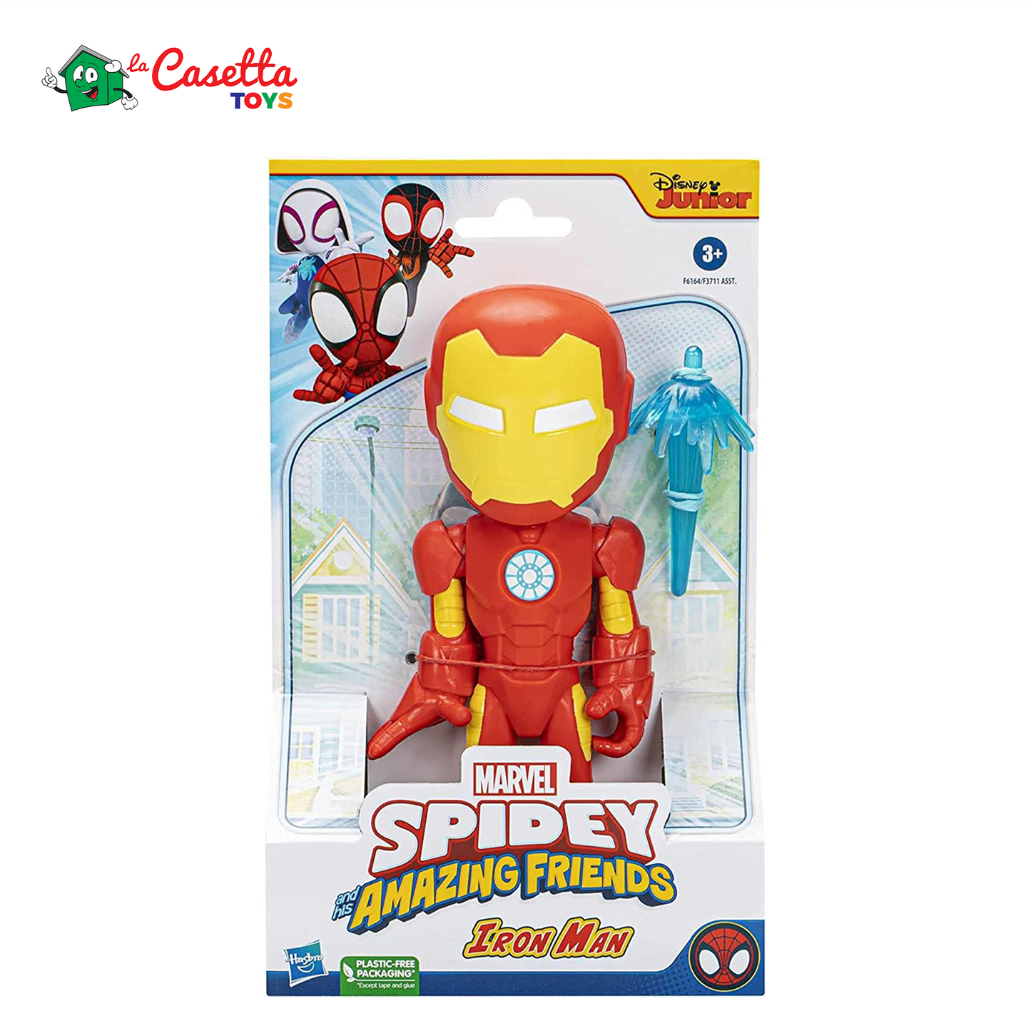 Hasbro Marvel Spidey e i Suoi Fantastici Amici, Mega Iron Man, Action Figure Giocattolo Super Hero per età prescolare, per Bambini e Bambine dai 3 Anni in su