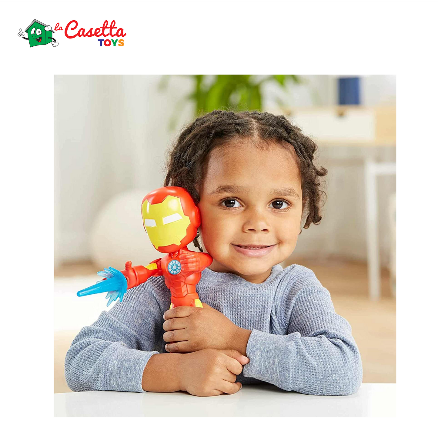 Hasbro Marvel Spidey e i Suoi Fantastici Amici, Mega Iron Man, Action Figure Giocattolo Super Hero per età prescolare, per Bambini e Bambine dai 3 Anni in su