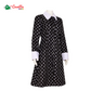 Churgigi Vestito Mercoledì Addams Bambina Costume Mercoledì Addams Outfit Donna Wednesday Addams Costume Vestito Nevermore Academy Divisa per Donne e Bambini Addams Family