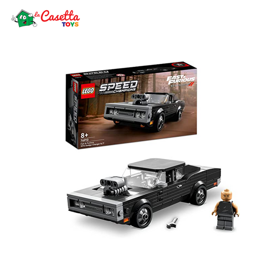 LEGO 76912 Speed Champions Fast & Furious 1970 Dodge Charger R/T, Modellino di Auto Giocattolo con Minifigure di Dominic Toretto, Set da Collezione