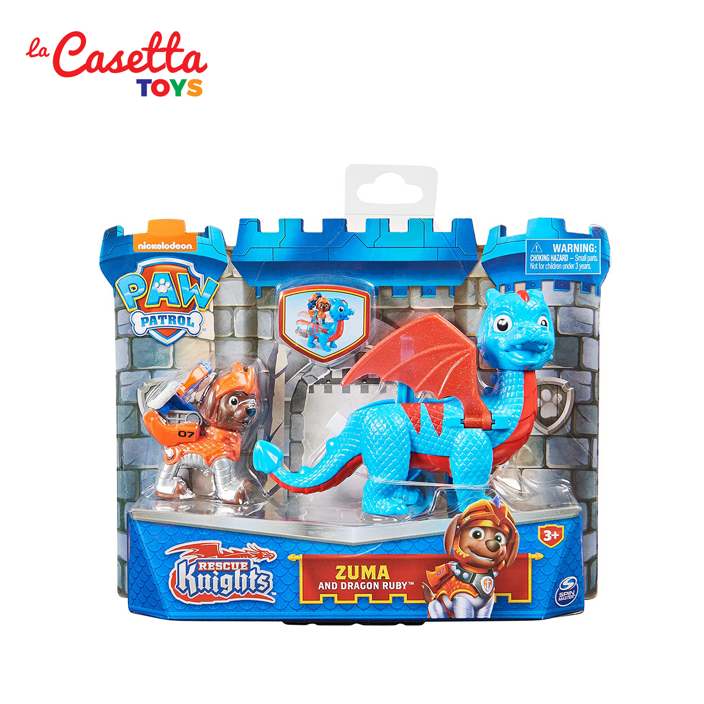 Paw Patrol, Cucciolo Rescue Knights con Drago, Personaggio Drago a Sorpresa, Giochi Bambini dai 3 Anni in su