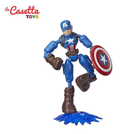Hasbro Marvel Avengers - Captain America Bend And Flex (Action Figure Flessibile 15cm)
