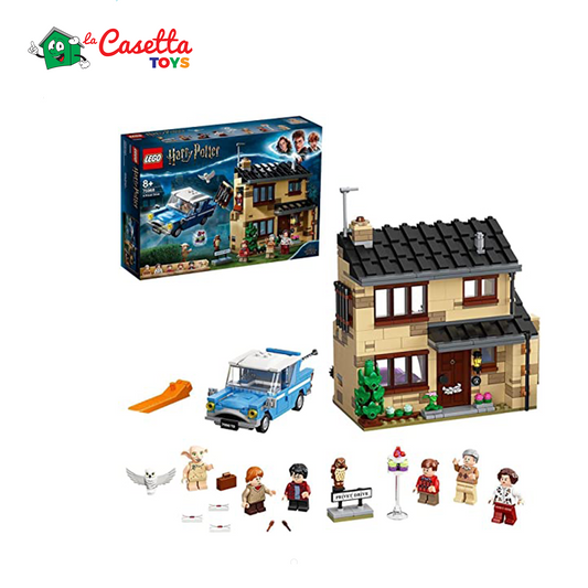 LEGO 75968 Harry Potter Privet Drive, 4, Casa Dursley con Minifigure Dobby, la Civetta Edvige e Macchina Giocattolo, Giochi per Bambini, Idee Regalo Visita lo Store di LEGO