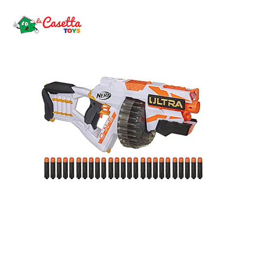 Hasbro Nerf Ultra One Blaster Motorizzato, 25 Dardi Nerf Ultra - Compatibile soltanto con i dardi Nerf Ultra One & Nerf Elite 2.0-Commander RD-6, Multicolore, 6.7 x 36.2 x 24.1 cm