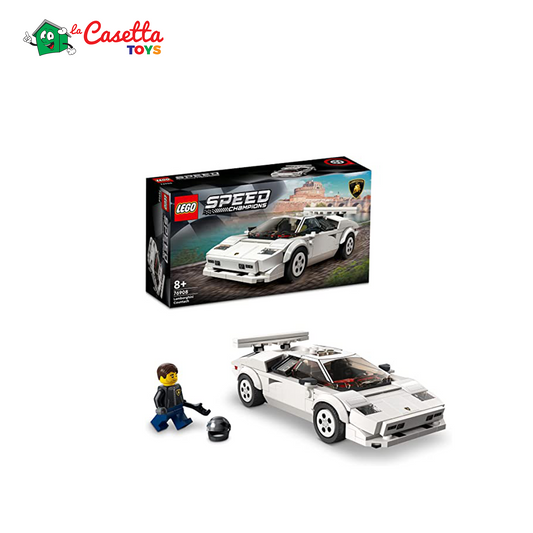 LEGO 76908 Speed Champions Lamborghini Countach, Giochi per Bambini dagli 8 Anni in su, Auto Sportiva Giocattolo, Replica Supercar, Collezione 2022