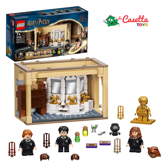 LEGO 76386 Harry Potter Hogwarts: Errore della Pozione Polisucco, Castello Giocattolo con Minifigure d'Oro del 20° Anniversario