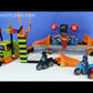 LEGO 60299 City Stuntz Competizione Acrobatica, Set con 2 Moto Giocattolo con Meccanismo a Spinta, Cerchio di Fuoco e Minifigura Duke DeTain